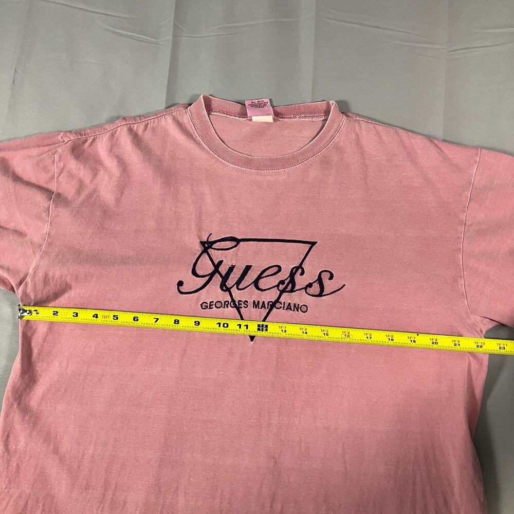 Guess by Georges Marciano Pink Logo T-Shirt One Size Costa Rica Fits like‎ XL - Picture 12 of 13